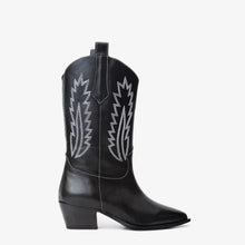 Load image into Gallery viewer, The Togg Black Leather Cowboy Women Boot Final Sale!