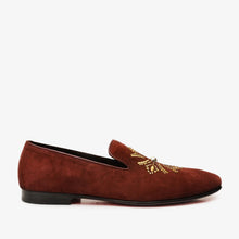 Load image into Gallery viewer, The Lazio Shoe Burgundy Suede Slip-on  Loafer Men Shoe