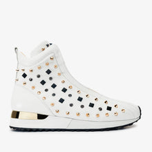 Load image into Gallery viewer, The Infanta High-Top White Spike Leather Men Sneaker Limited Edition