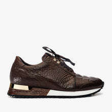 Load image into Gallery viewer, The Bomba Brown Crocodile Leather Men Sneaker