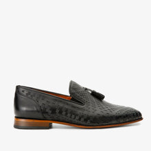 Load image into Gallery viewer, The Meram Black Leather Tassel Slip-On Loafer Men Shoe