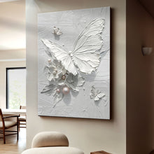 Load image into Gallery viewer, White Butterfly Wall Art