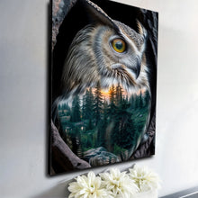 Load image into Gallery viewer, Owl Double Exposure Wall Art