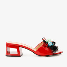 Load image into Gallery viewer, The Vigo Red Leather Block Heel Women Sandal