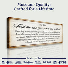 Load image into Gallery viewer, Find The One You Can't Live Without Family Sign II