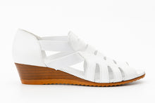 Load image into Gallery viewer, The Atina White Leather Sandal Final Sale!