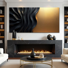 Load image into Gallery viewer, Black And Gold Minimalist Abstract XIII