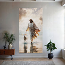 Load image into Gallery viewer, Jesus Protects The Lamb From Wolves Faith Wall Art XIII