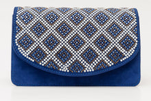 Load image into Gallery viewer, The Nampula Sax Blue Glitter Leather Handbag