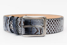 Load image into Gallery viewer, The Milano Black/White Leather Belt Limited Edition