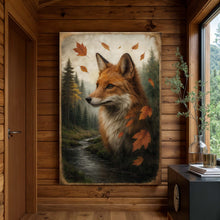 Load image into Gallery viewer, Autumn Fox Double Exposure Wall Art