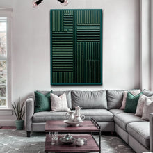 Load image into Gallery viewer, Green Abstract Patterns Wall Art