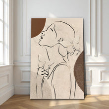 Load image into Gallery viewer, Minimalist Woman Line Art Canvas Wall Art