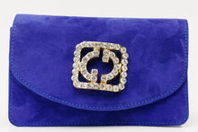 Load image into Gallery viewer, The California Sax Blue Suede Leather Handbag