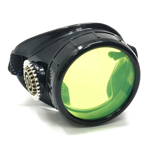 Mad Scientist - Steampunk Monocle Goggles – Pirate Eyepatch - lime green, orange, pink lenses