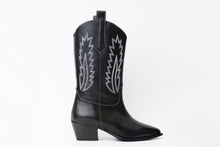 Load image into Gallery viewer, The Togg Black Leather Cowboy Women Boot Final Sale!