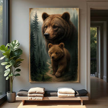 Load image into Gallery viewer, Path of the Wild Kin Bear and Cub Wall Art