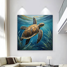Load image into Gallery viewer, Turtle In Seagrass Coastal Wall Art