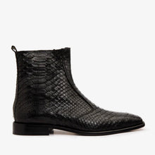 Load image into Gallery viewer, The Boss Black Pythn Snk Zip-Up Leather Men Boot Limited Edition