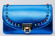 Load image into Gallery viewer, The Caris Sax Blue Leather Handbag