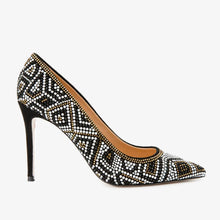 Load image into Gallery viewer, The Nampula Black Glitter Leather Pump Women Shoe