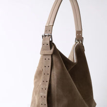 Load image into Gallery viewer, Women's Genuine Leather Bucket Crossbody Shoulder Bag – Retro Suede Soft Structured Handbag