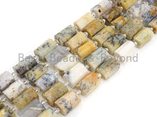 Load image into Gallery viewer, High Quality Natural Dentric Opal Cylinder Facted Beads, Natural Opal beads, 12x18mm, sku#U668