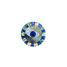 Load image into Gallery viewer, Large Blue Pearl Evil Eye Charm, Sku#LX458