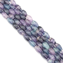 Load image into Gallery viewer, Genuine Fluorite Twisted Rice Beads, 8x16mm, Sku#U1562