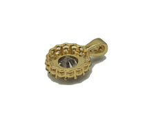 Load image into Gallery viewer, Large Round CZ Flower Charm, Sku#LK664