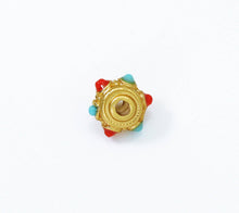 Load image into Gallery viewer, Gold Enamel Rondelle Spacer Beads, Sku#LX71