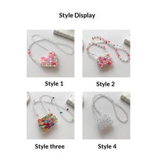 Load image into Gallery viewer, Beaded Pearl Crossbody Bag - Handmade Heart Tote Handbag for Women