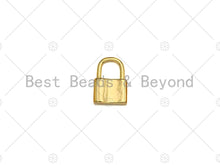 Load image into Gallery viewer, 18k Shiny Gold Padlock Charms, Dainty Lock Charms, Padlock Pendant, Gold Charm, Gold Pendant, Padlock Necklace Charms, 10x15mm, Sku#LK06