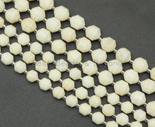 Load image into Gallery viewer, Double Point Ivory Jade Beads, Sku#U1304