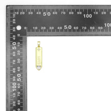 Load image into Gallery viewer, Clear CZ Gold Love Long Bar With Heart Charm Pendant, Sku#LX762