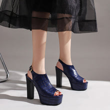 Load image into Gallery viewer, Women's Square Toe Fish-Mouth High Heel Sandals | Open Toe Stiletto Heels