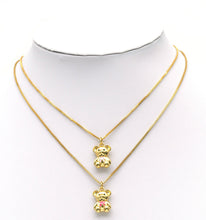 Load image into Gallery viewer, Enamel Teddy Bear Pendant, Sku#F1463