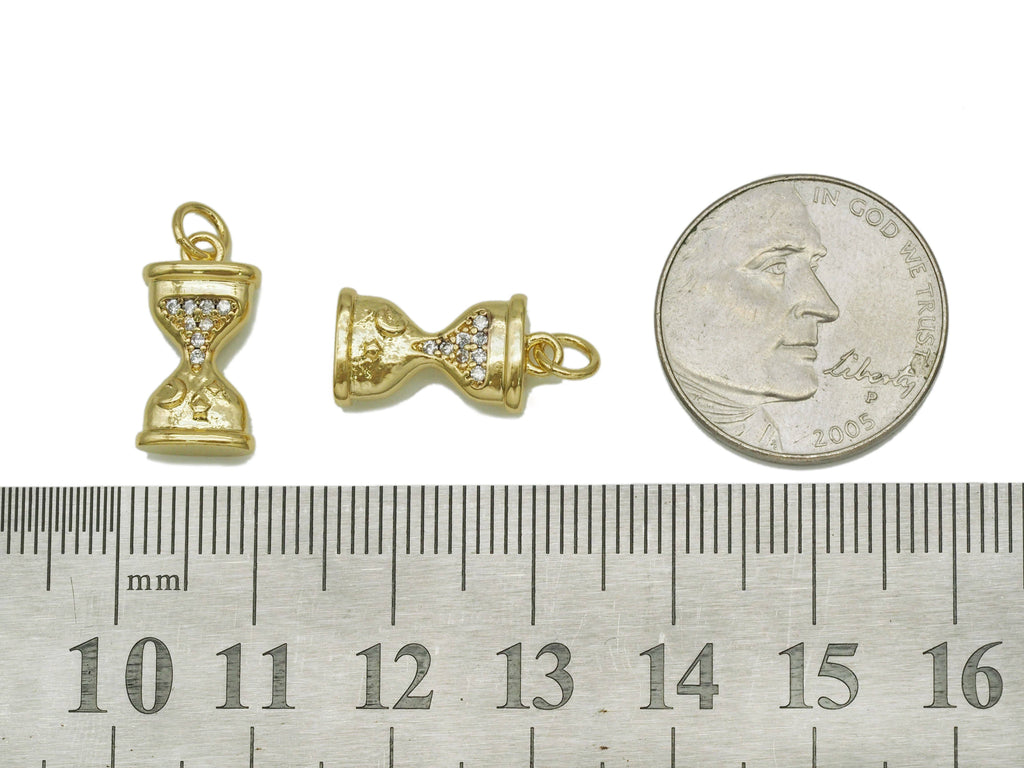CZ Funnel Charm, Sku#FH195