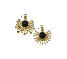 Load image into Gallery viewer, CZ Black Onyx Sunshine Charm, Sku#LK648