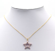 Load image into Gallery viewer, CZ Colorful Enamel Five Point Star Charm, Sku#F1509
