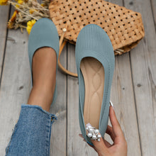 Load image into Gallery viewer, Women's Round Toe Flats | Breathable Knit Mesh Slip-On Shoes | Lightweight Comfort Flats
