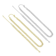 Load image into Gallery viewer, Gold Silver CZ Cuban Chain Necklace Bracelet , Sku#A375