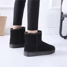 Load image into Gallery viewer, Women's Faux Fur Snow Boots | Suede Flat Heel Winter Ankle Boots