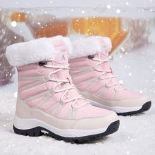 Load image into Gallery viewer, Women's Warm Mid-Calf Fleece-Lined Snow Boots | Lace-Up Winter Shoes