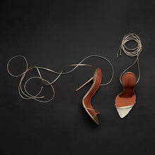 Load image into Gallery viewer, Women's Ankle Strap Stiletto Sandals | Pointed-Toe PU Heels