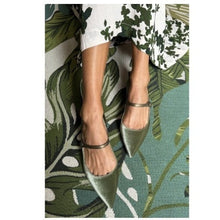 Load image into Gallery viewer, Women's Green Suede Pointed-Toe Slip-On Flats | Casual Pumps