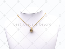 Load image into Gallery viewer, Colorful Enamel Cresent Moon on Ball Shape Pendant,18K Gold Filled Ball Charm, Necklace Bracelet Charm Pendant, Sku#LD173
