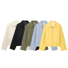 Load image into Gallery viewer, European And American-style Lapel Long-sleeve Zip-up Baseball Uniform Jacket
