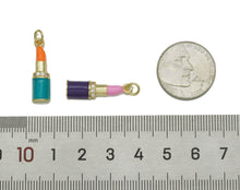 Load image into Gallery viewer, CZ Enamel Lipstick Pendant, Sku#F1460C