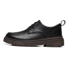 Load image into Gallery viewer, Men's British-Style Casual Sneakers - Thick Sole Round Toe Lace-Up Shoes